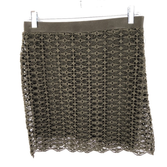 J. Crew Dresses & Skirts - J. Crew Wool Knit Lace Mini Skirt Size M